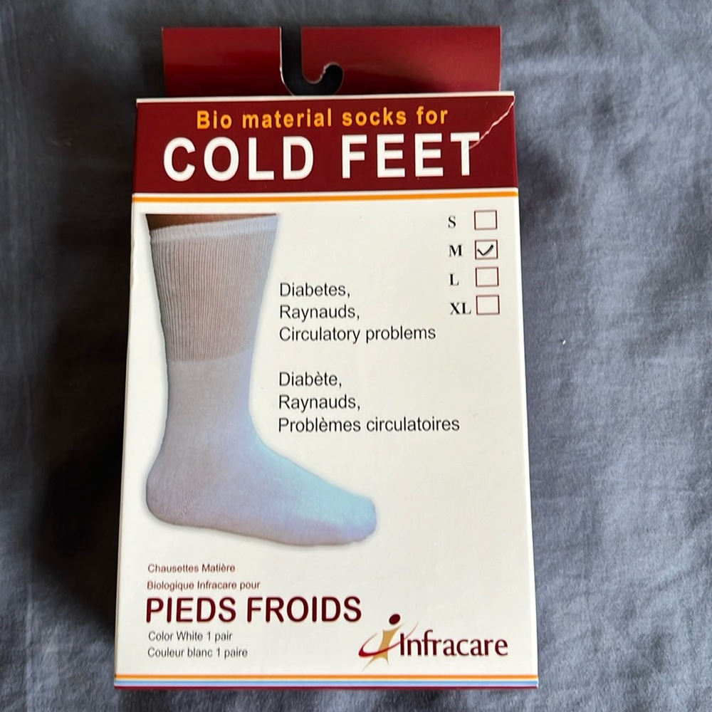 Infracare biome material socks for cold feet- medium